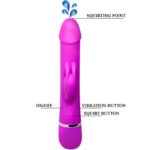 PRETTY LOVE – VIBRATEUR HENRY AVEC 12 MODES DE VIBRATION ET FONCTION SQUIRT