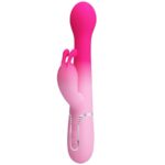 PRETTY LOVE – VIBRATEUR LAPIN MULTIFONCTION 3 EN 1 DEJON ROSE