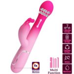 PRETTY LOVE – VIBRATEUR LAPIN MULTIFONCTION 3 EN 1 DEJON ROSE