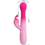 PRETTY LOVE – VIBRATEUR LAPIN MULTIFONCTION 3 EN 1 DEJON ROSE