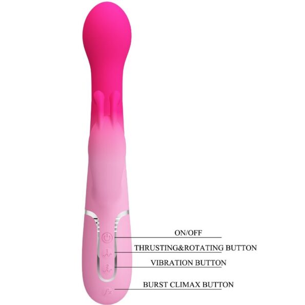 PRETTY LOVE - VIBRATEUR LAPIN MULTIFONCTION 3 EN 1 DEJON ROSE-PRETTY LOVE-sextoys-lingerie-bdsm-hygiène-sexshop