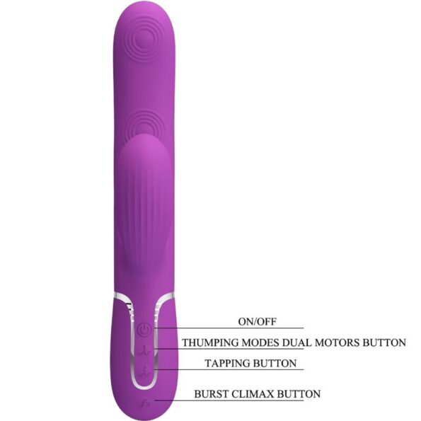 PRETTY LOVE - VIBRATEUR LAPIN MULTIFONCTION 3 EN 1 PERLITA VIOLET-PRETTY LOVE-sextoys-lingerie-bdsm-hygiène-sexshop