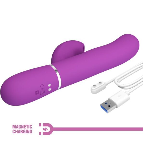 PRETTY LOVE - VIBRATEUR LAPIN MULTIFONCTION 3 EN 1 PERLITA VIOLET-PRETTY LOVE-sextoys-lingerie-bdsm-hygiène-sexshop