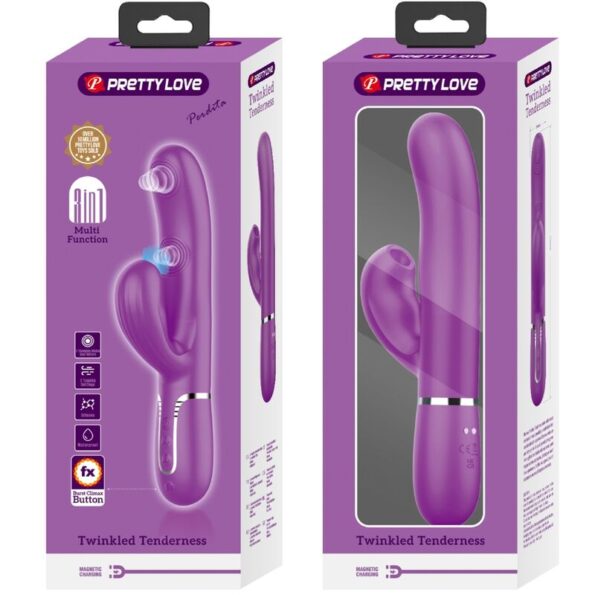 PRETTY LOVE - VIBRATEUR LAPIN MULTIFONCTION 3 EN 1 PERLITA VIOLET-PRETTY LOVE-sextoys-lingerie-bdsm-hygiène-sexshop