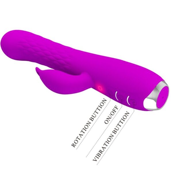 PRETTY LOVE - VIBRATEUR MOLLY AVEC ROTATION RECHARGEABLE-PRETTY LOVE-sextoys-lingerie-bdsm-hygiène-sexshop