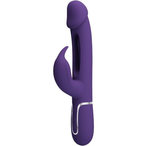 PRETTY LOVE - VIBRATEUR MULTIFONCTION 3 EN 1 KAMPAS RABBIT AVEC LANGUE VIOLET-PRETTY LOVE FLIRTATION-sextoys-lingerie-bdsm-hygiène-sexshop
