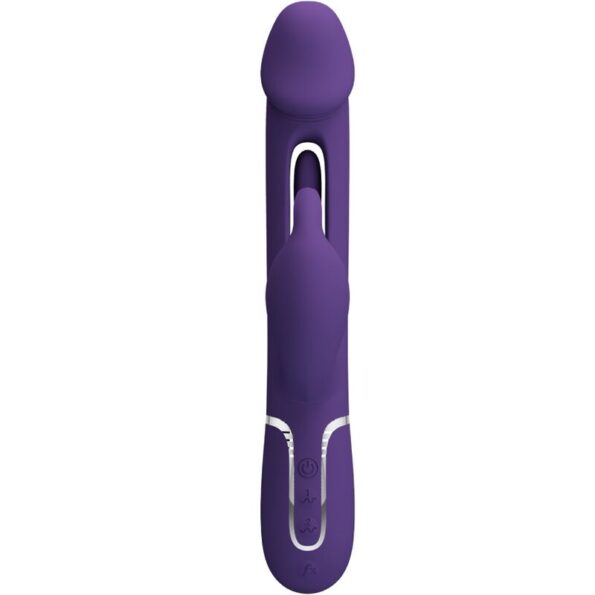 PRETTY LOVE - VIBRATEUR MULTIFONCTION 3 EN 1 KAMPAS RABBIT AVEC LANGUE VIOLET-PRETTY LOVE FLIRTATION-sextoys-lingerie-bdsm-hygiène-sexshop