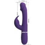 PRETTY LOVE – VIBRATEUR MULTIFONCTION 3 EN 1 KAMPAS RABBIT AVEC LANGUE VIOLET