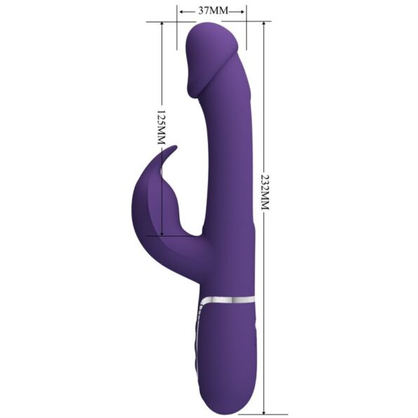 PRETTY LOVE - VIBRATEUR MULTIFONCTION 3 EN 1 KAMPAS RABBIT AVEC LANGUE VIOLET-PRETTY LOVE FLIRTATION-sextoys-lingerie-bdsm-hygiène-sexshop
