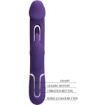 PRETTY LOVE – VIBRATEUR MULTIFONCTION 3 EN 1 KAMPAS RABBIT AVEC LANGUE VIOLET