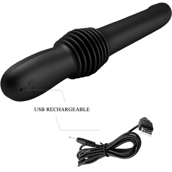 PRETTY LOVE - VIBRATEUR PAZUZU 3 MODES DE POUSSÉE NOIR-PRETTY LOVE-sextoys-lingerie-bdsm-hygiène-sexshop
