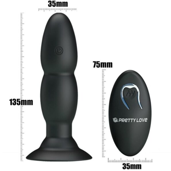 PRETTY LOVE - VIBRATEUR PLUG ET ROTATION PAR TÉLÉCOMMANDE-PRETTY LOVE BOTTOM-sextoys-lingerie-bdsm-hygiène-sexshop