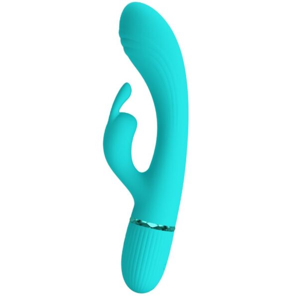 PRETTY LOVE - VIBRATEUR SCOCCO LAPIN TURQUOISE-PRETTY LOVE FLIRTATION-sextoys-lingerie-bdsm-hygiène-sexshop