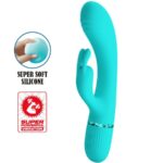 PRETTY LOVE - VIBRATEUR SCOCCO LAPIN TURQUOISE-PRETTY LOVE FLIRTATION-sextoys-lingerie-bdsm-hygiène-sexshop