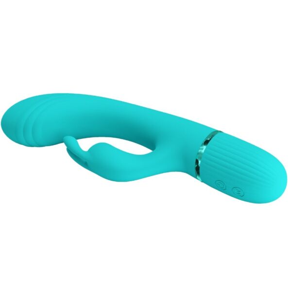 PRETTY LOVE - VIBRATEUR SCOCCO LAPIN TURQUOISE-PRETTY LOVE FLIRTATION-sextoys-lingerie-bdsm-hygiène-sexshop
