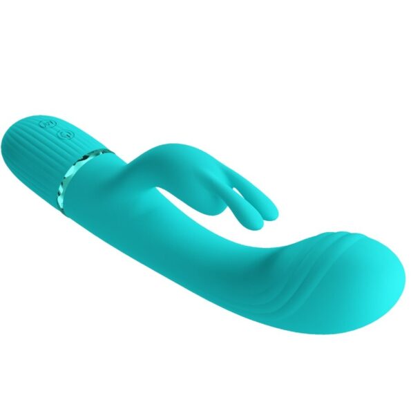 PRETTY LOVE - VIBRATEUR SCOCCO LAPIN TURQUOISE-PRETTY LOVE FLIRTATION-sextoys-lingerie-bdsm-hygiène-sexshop