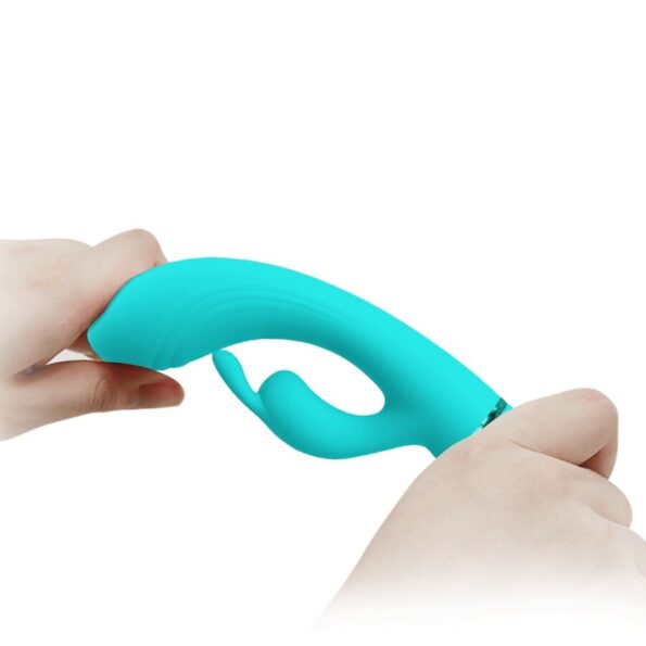 PRETTY LOVE - VIBRATEUR SCOCCO LAPIN TURQUOISE-PRETTY LOVE FLIRTATION-sextoys-lingerie-bdsm-hygiène-sexshop