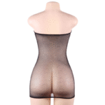 QUEEN LINGERIE – ROBE CORPS EN FILET AVEC DIAMANTS S/L