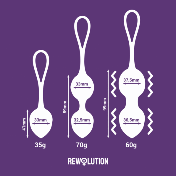 REWOLUTION - REWOBEADS BALLES VIBRANTES TÉLÉCOMMANDE AVEC TECHNOLOGIE WATCHME-REWOLUTION-sextoys-lingerie-bdsm-hygiène-sexshop