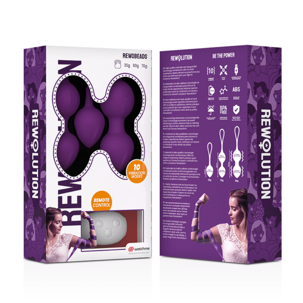 REWOLUTION - REWOBEADS BALLES VIBRANTES TÉLÉCOMMANDE AVEC TECHNOLOGIE WATCHME-REWOLUTION-sextoys-lingerie-bdsm-hygiène-sexshop