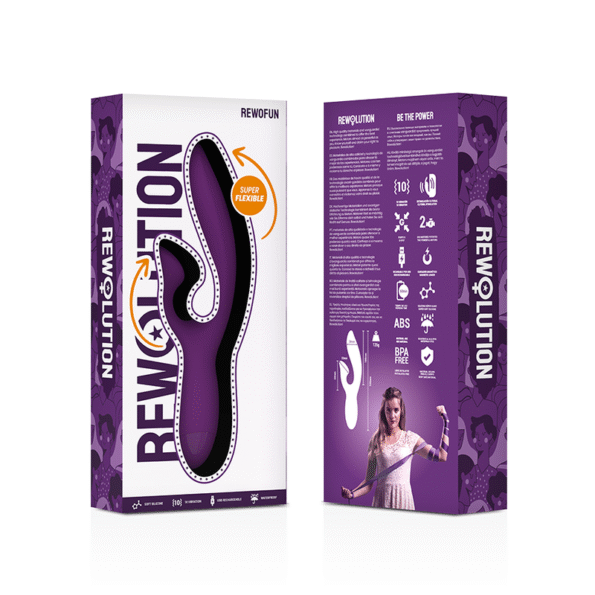 REWOLUTION - REWOFUN VIBRATEUR FLEXIBLE AVEC LAPIN-REWOLUTION-sextoys-lingerie-bdsm-hygiène-sexshop