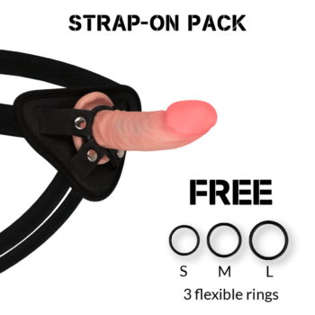 ROCKARMY - HARNAIS + GODE RÉALISTE TIGRE DOUBLE DENSITÉ 14 CM -O- 4.46 CM-ROCK ARMY-sextoys-lingerie-bdsm-hygiène-sexshop