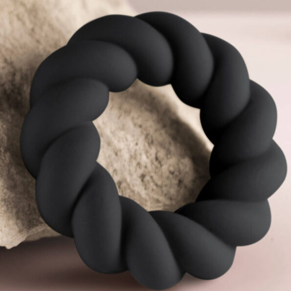 ROCKS-OFF - ANNEAU DE MASTURBATION EN SILICONE NOIR TWIST-ROCKS-OFF-sextoys-lingerie-bdsm-hygiène-sexshop