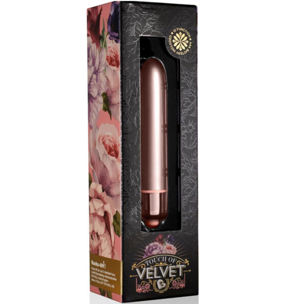ROCKS-OFF - RO-90 TOUCH VELVET BULLET VIBRANTE ROSE-ROCKS-OFF-sextoys-lingerie-bdsm-hygiène-sexshop