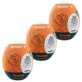 SATISFYER - 3 OEUFS MASTURBATEURS CRUNCHY-SATISFYER EGGS-sextoys-lingerie-bdsm-hygiène-sexshop