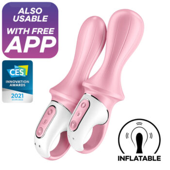 SATISFYER - AIR PUMP BOOTY 5+ VIBRATEUR ANAL GONFLABLE ROSE-SATISFYER CONNECT-sextoys-lingerie-bdsm-hygiène-sexshop