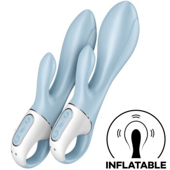SATISFYER - AIR PUMP BUNNY 1 VIBRATEUR GONFLABLE LAPIN BLEU-SATISFYER VIBRATOR-sextoys-lingerie-bdsm-hygiène-sexshop