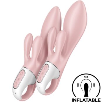 SATISFYER - AIR PUMP BUNNY 3 VIBRATEUR GONFLABLE LAPIN ROSE-SATISFYER VIBRATOR-sextoys-lingerie-bdsm-hygiène-sexshop