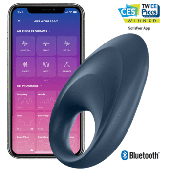 SATISFYER - APPLICATION DE VIBRATEUR  UN ANNEAU MIGHTY-SATISFYER CONNECT-sextoys-lingerie-bdsm-hygiène-sexshop