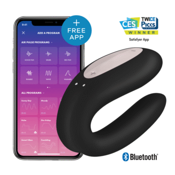 SATISFYER - APPLICATION DOUBLE JOY CON NOIR-SATISFYER CONNECT-sextoys-lingerie-bdsm-hygiène-sexshop