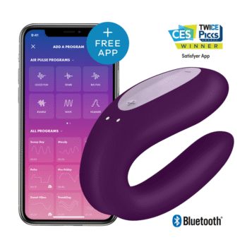 SATISFYER - APPLICATION DOUBLE JOY CON VIOLET-SATISFYER CONNECT-sextoys-lingerie-bdsm-hygiène-sexshop