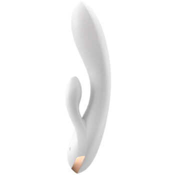 SATISFYER - APPLICATION VIBRATEUR DOUBLE FLEX BLANC-SATISFYER CONNECT-sextoys-lingerie-bdsm-hygiène-sexshop