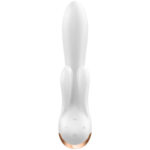 SATISFYER – APPLICATION VIBRATEUR DOUBLE FLEX BLANC