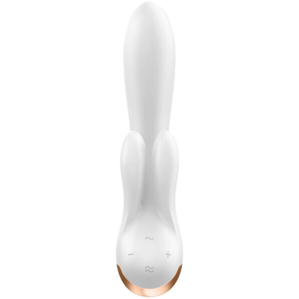 SATISFYER - APPLICATION VIBRATEUR DOUBLE FLEX BLANC-SATISFYER CONNECT-sextoys-lingerie-bdsm-hygiène-sexshop