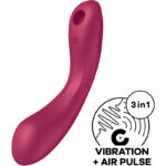 SATISFYER - CURVE TRINITY 1 AIR PULSE VIBRATION ROUGE-SATISFYER AIR PULSE-sextoys-lingerie-bdsm-hygiène-sexshop