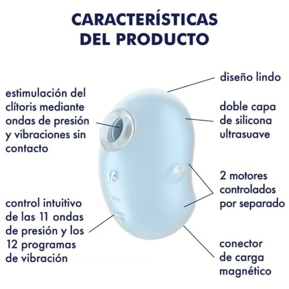 SATISFYER - CUTIE GHOST VIBRATEUR POSER BLEU CLAIR-SATISFYER LAYONS-sextoys-lingerie-bdsm-hygiène-sexshop