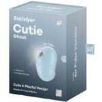 SATISFYER – CUTIE GHOST VIBRATEUR POSER BLEU CLAIR