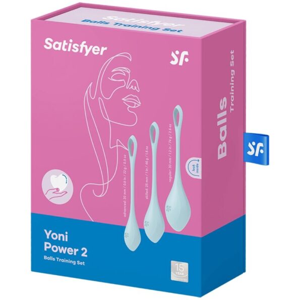 SATISFYER - ENSEMBLE ENTRAÎNEMENT YONI POWER 2 BLEU-SATISFYER BALLS-sextoys-lingerie-bdsm-hygiène-sexshop