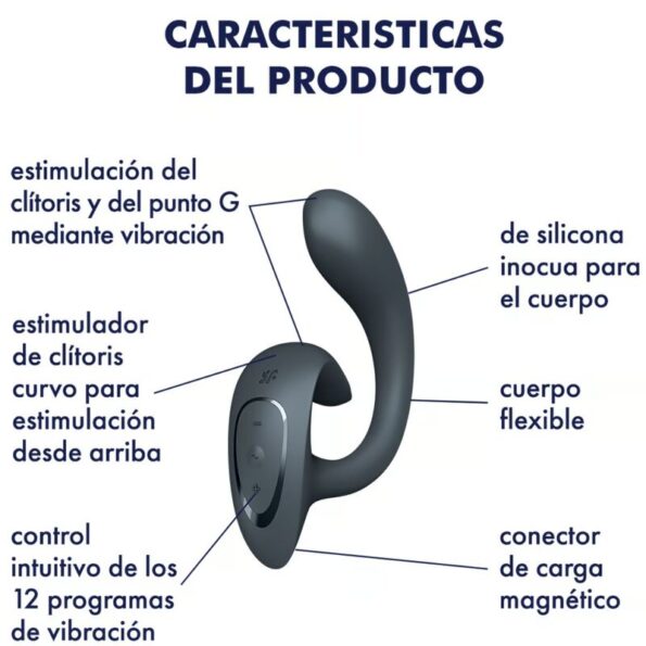 SATISFYER - G FOR GODDESS 1 VIBRATEUR RABBIT GRIS FONC?-SATISFYER VIBRATOR-sextoys-lingerie-bdsm-hygiène-sexshop