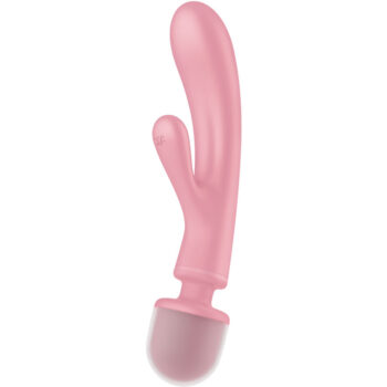 SATISFYER - MASSEUR VIBRATEUR LAPIN TRIPLE LOVER ROSE-SATISFYER VIBRATOR-sextoys-lingerie-bdsm-hygiène-sexshop