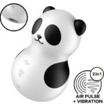 SATISFYER - POCKET PANDA STIMULATEUR & VIBRATEUR NOIR ET BLANC-SATISFYER AIR PULSE-sextoys-lingerie-bdsm-hygiène-sexshop