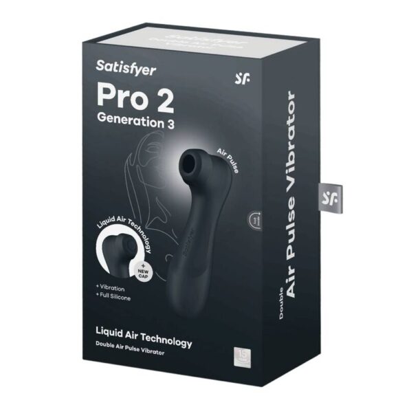 SATISFYER - PRO 2 GÉNÉRATION 3 TECHNOLOGIE AIR LIQUIDE NOIR-SATISFYER AIR PULSE-sextoys-lingerie-bdsm-hygiène-sexshop