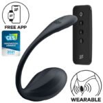SATISFYER - RIBBED PETAL TÉLÉCOMMANDE DE STIMULATEUR DE POINT G NOIR APPLICATION GRATUITE-SATISFYER PARTNER-sextoys-lingerie-bdsm-hygiène-sexshop