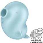 SATISFYER - SASSY SEAL STIMULATEUR ET VIBRATEUR BLEU-SATISFYER AIR PULSE-sextoys-lingerie-bdsm-hygiène-sexshop