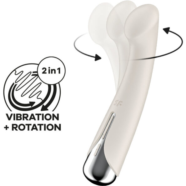 SATISFYER - SPINNING G-SPORT 1 VIBRATEUR ROTATOR BEIGE-SATISFYER VIBRATOR-sextoys-lingerie-bdsm-hygiène-sexshop