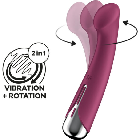 SATISFYER - SPINNING G-SPORT 1 VIBRATEUR ROTATOR ROUGE-SATISFYER VIBRATOR-sextoys-lingerie-bdsm-hygiène-sexshop